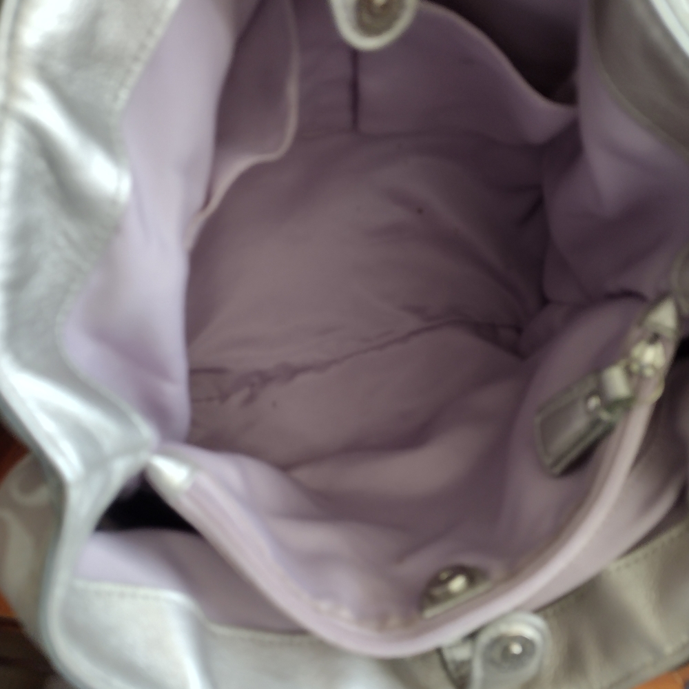 Coach Soho North South Metallic/Lavender Signature Tote Bag - Picture 6 of 11